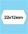 Árazószalag, visszaszedhető, 22x12 mm, BLITZ, fehér